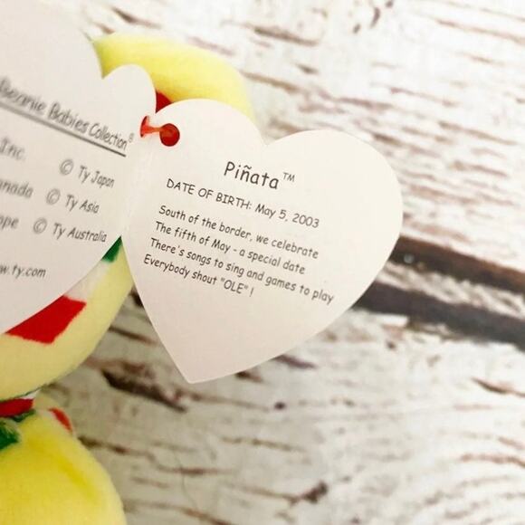 TY BEANIE BABIES Piñata the Mexican Flag Bear - Picture 3 of 3